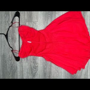Red Romper Midline Cut Out